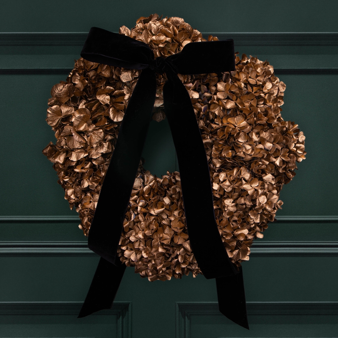 Gold Hydrangea Wreath