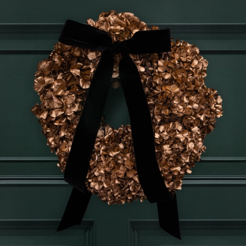 Gold Hydrangea Wreath