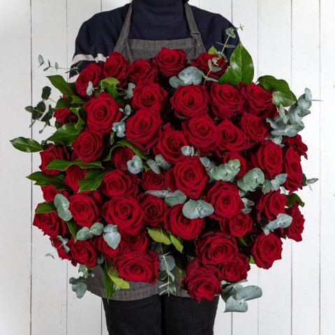 Luxury 50 Red Rose Bouquet